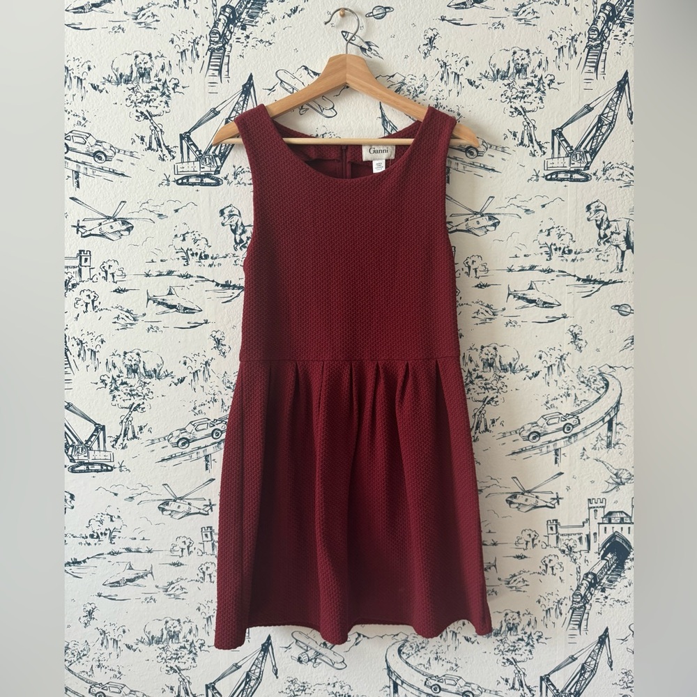 NWT - Anthropologie A-Line dress in burgundy. Never worn. No flaws.